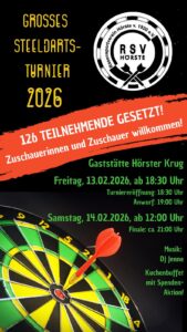 Flyer Steeldart Einladungstunier 2026